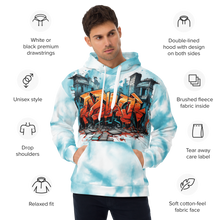 Load image into Gallery viewer, Tie-Dye Graffiti Hoodie: Artistic Expression